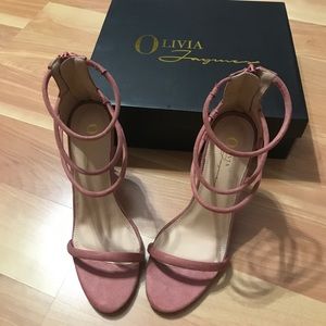 Pink Suede strappy sandals